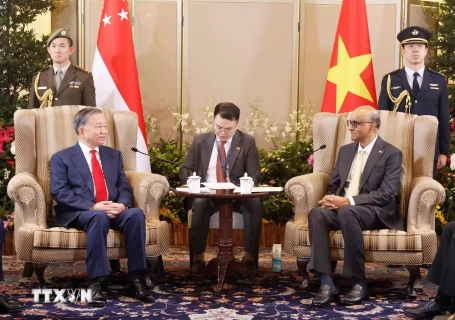 Tổng Bí thư, Chủ tịch nước Tô Lâm hội đàm với Tổng thống Singapore Tharman Shanmugaratnam