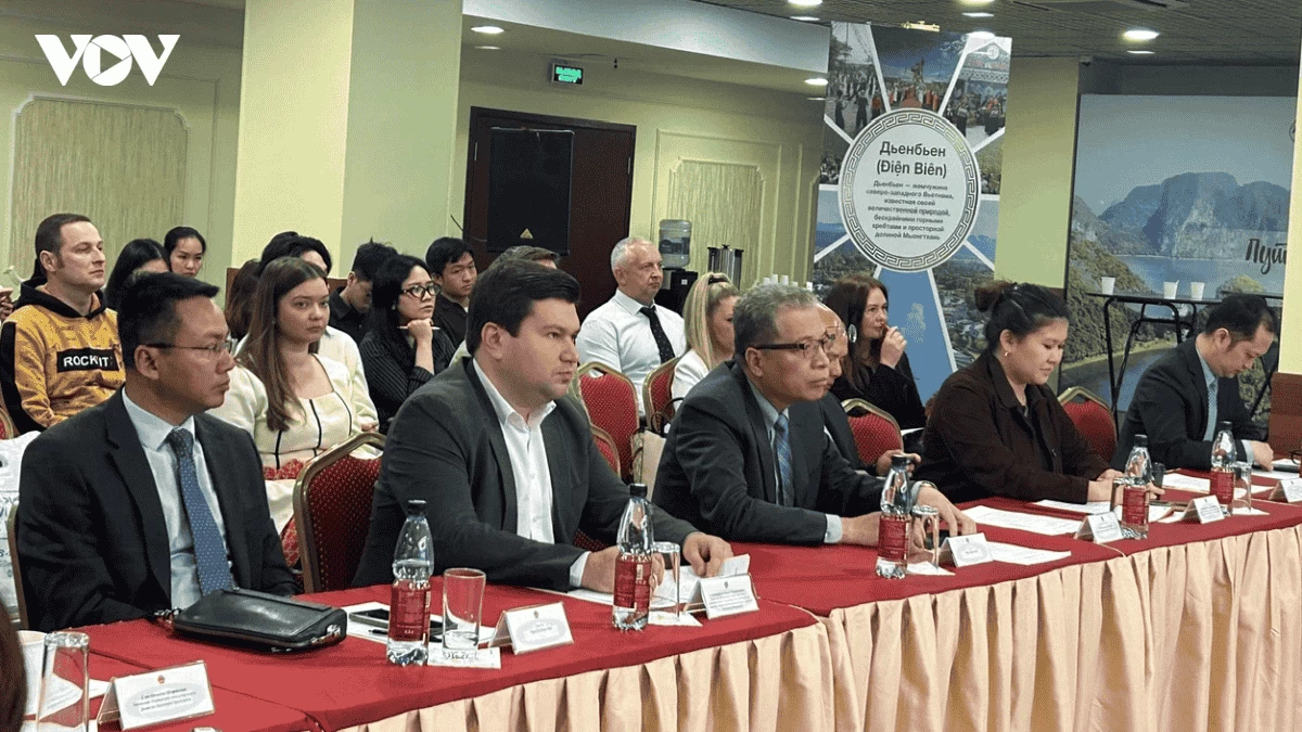 Hội thảo thu hút sự tham gia của đông đảo đại biểu đại diện Việt Nam và Nga. (Nguồn: VOV) Hội thảo thu hút sự tham gia của đông đảo đại biểu đại diện Việt Nam và Nga. (Nguồn: VOV)