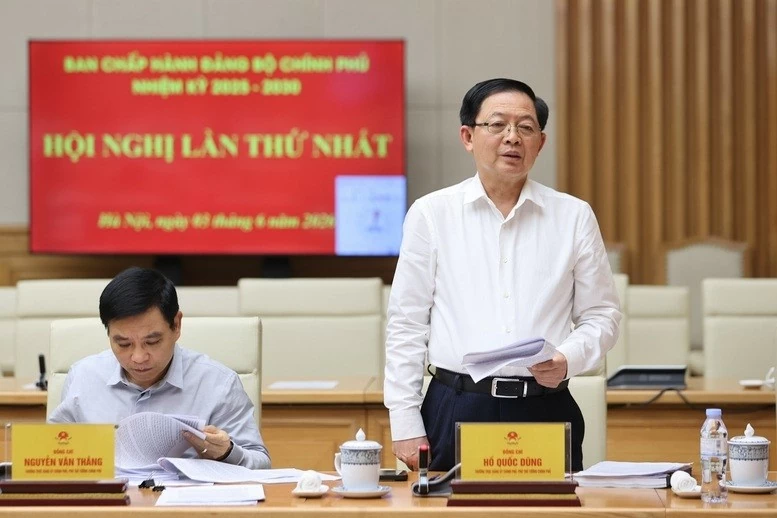 Đồng chí Lê Minh Hưng chủ trì hội nghị Ban Chấp hành Đảng bộ Chính phủ