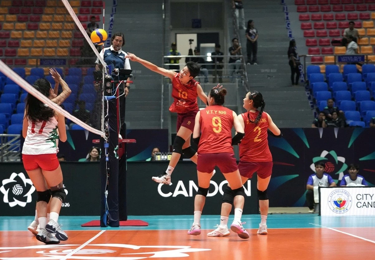 Tuyển bóng chuyền nữ Việt Nam thắng Lebanon 3-0 tại AVC Cup 2026 Tuyển bóng chuyền nữ Việt Nam thắng Lebanon 3-0 tại AVC Cup 2026