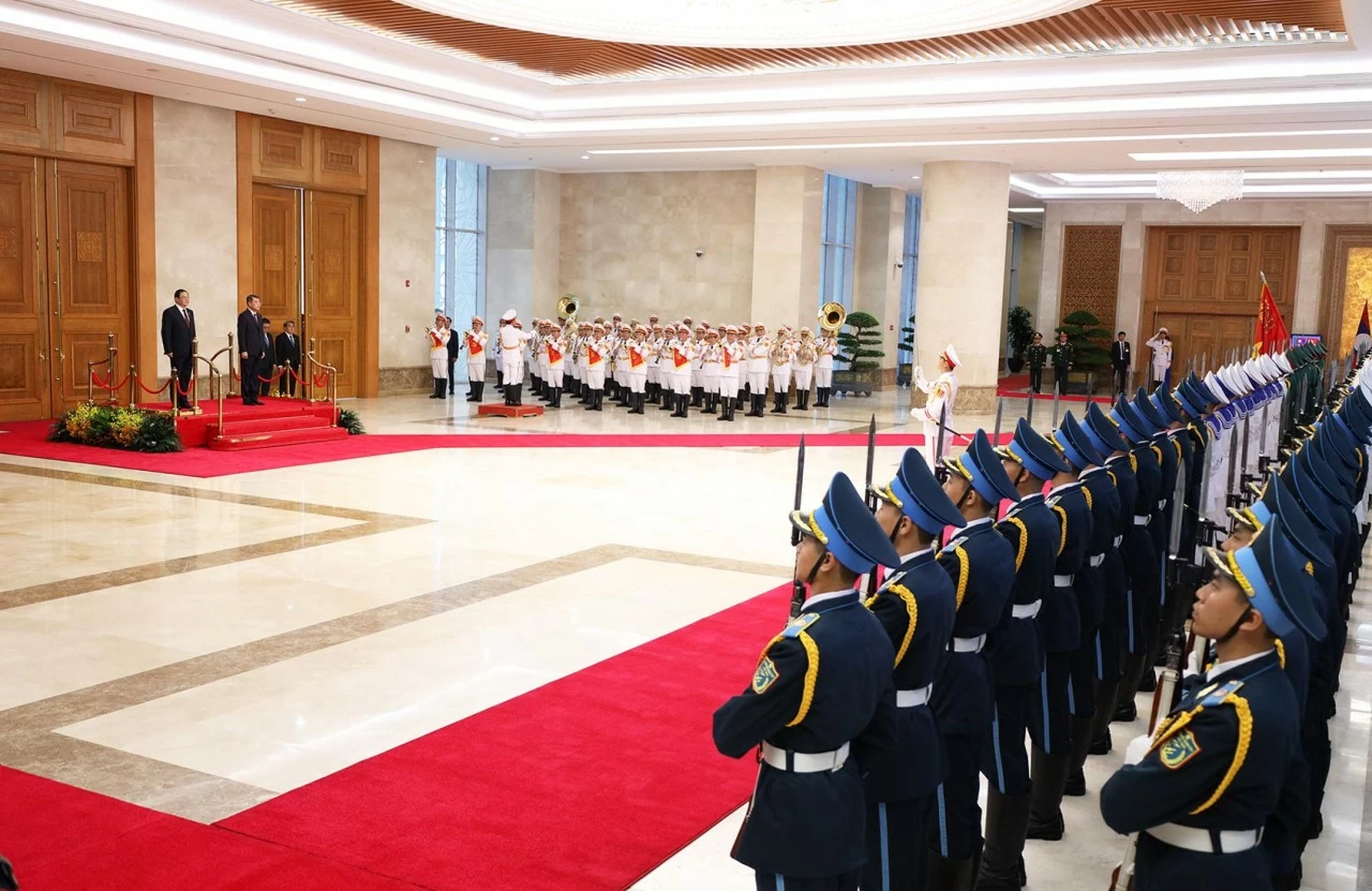 Trụ sở Chính phủ, nơi diễn ra Lễ đón chính thức Thủ tướng Slovakia Robert Fico. (Ảnh: Thành Long) Trụ sở Chính phủ, nơi diễn ra Lễ đón chính thức Thủ tướng Slovakia Robert Fico. (Ảnh: Thành Long)