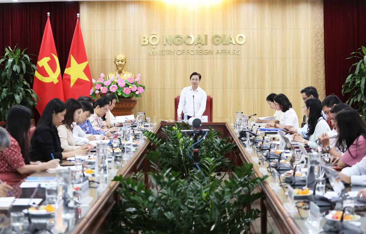 Thứ trưởng Ngoại giao Ngô Lê Văn phát biểu kết luận. (Ảnh: Thành Long)