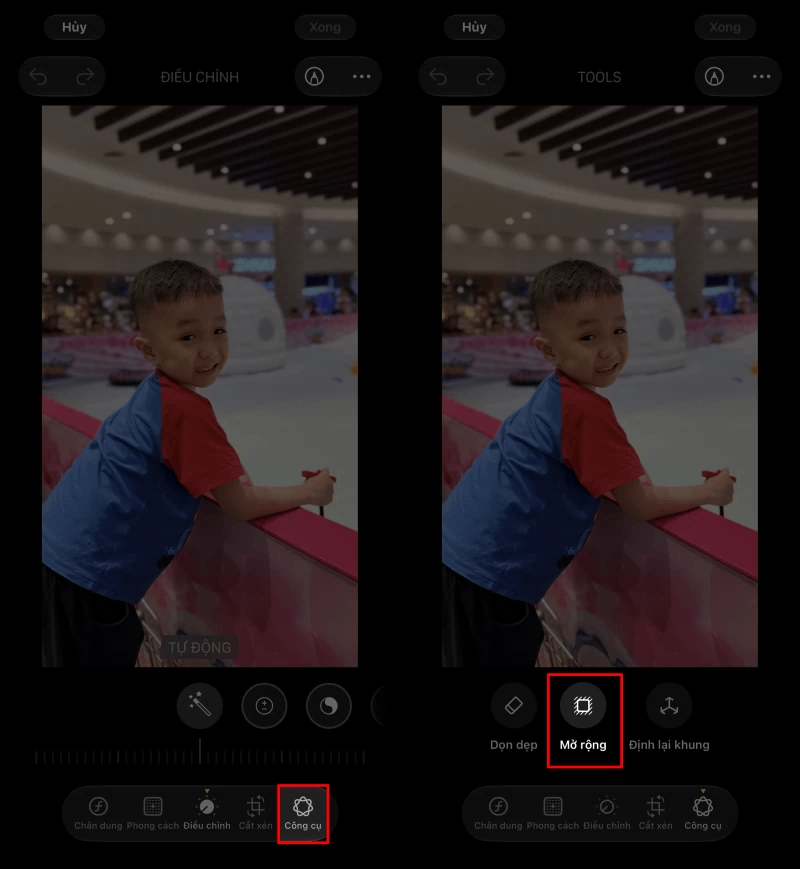 Truy cập ứng dụng Ảnh trên iPhone.