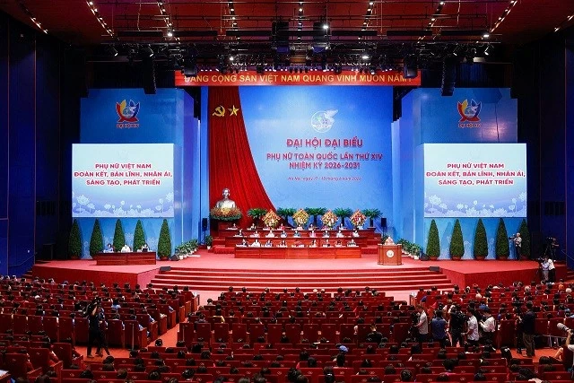 Chủ tịch Quốc hội Trần Thanh Mẫn và các lãnh đạo Đảng, Nhà nước dự Đại hội đại biểu Phụ nữ toàn quốc lần thứ XIV