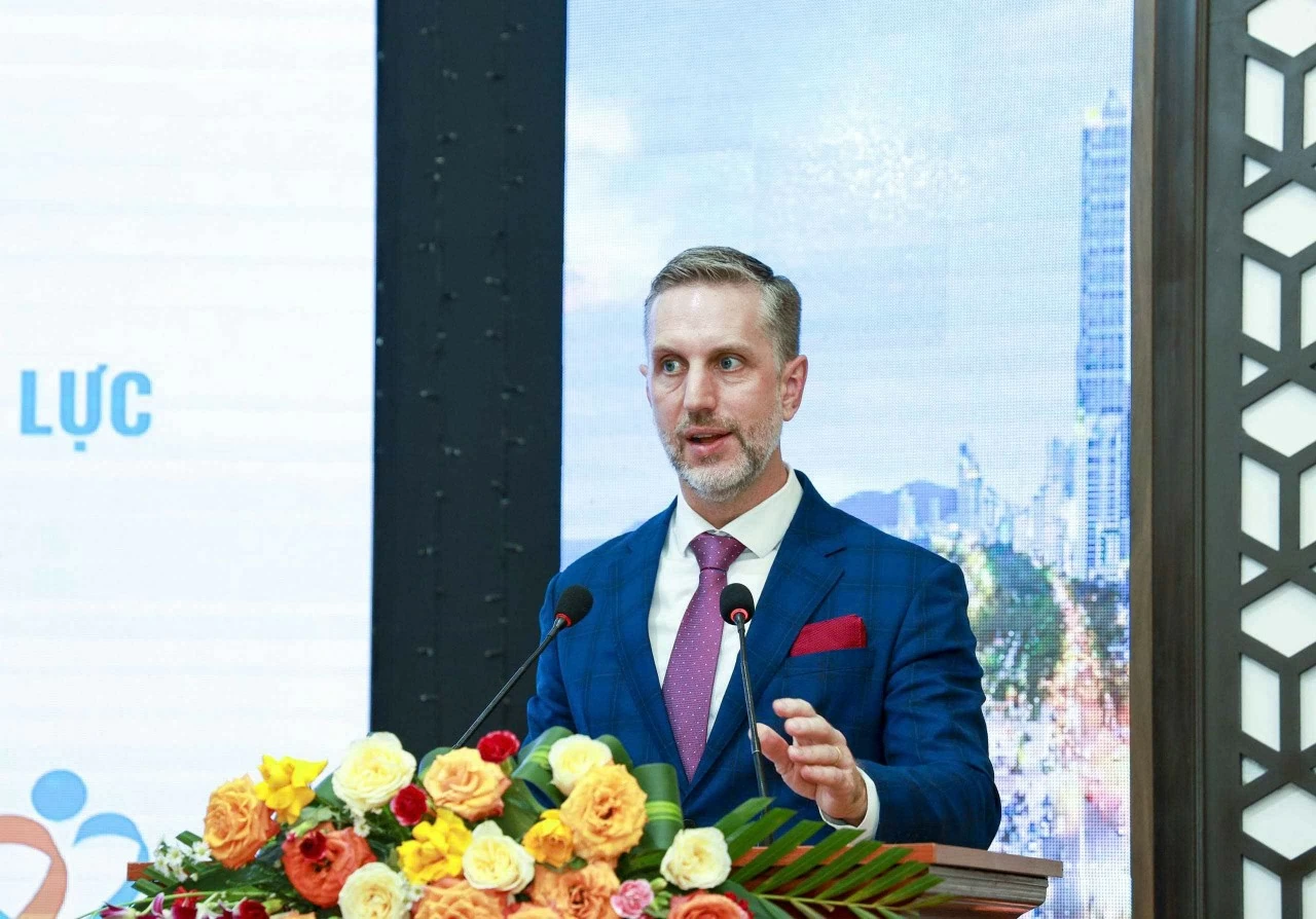 Ông Matt Jackson, Trưởng đại diện UNFPA tại Việt Nam phát biểu tại sự kiện.