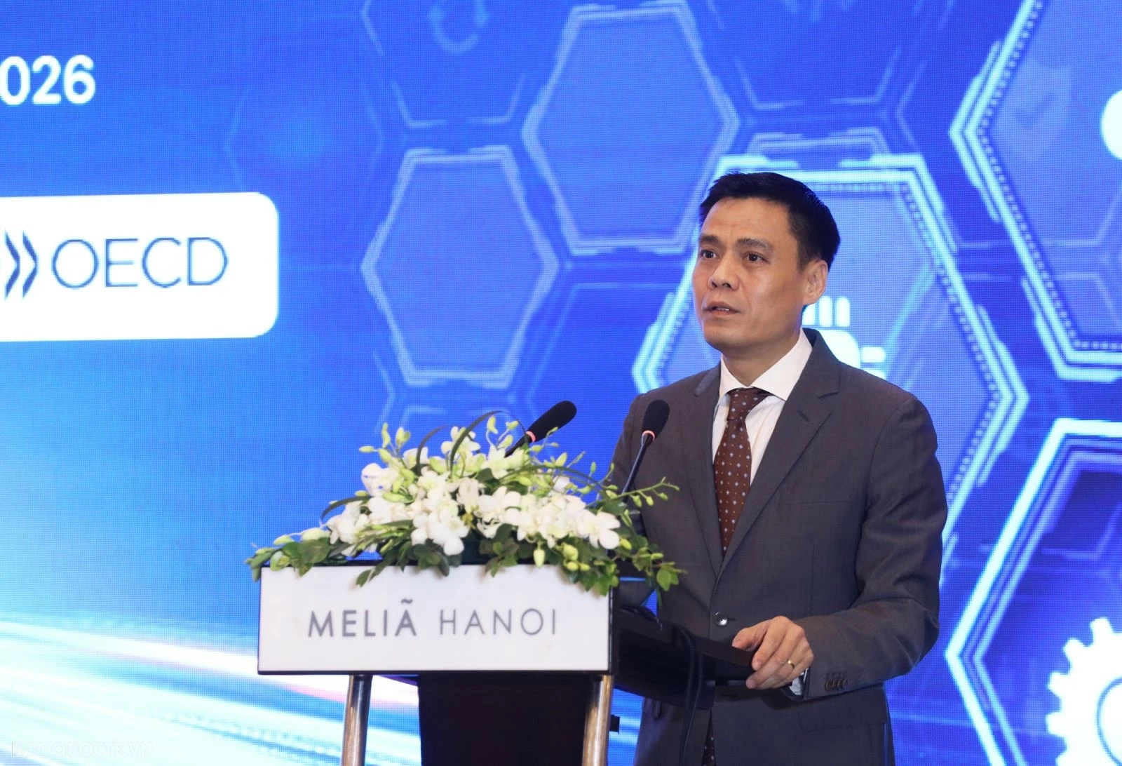 Thứ trưởng Bộ Ngoại giao Đặng Hoàng Giang phát biểu khai mạc. (Ảnh: Thành Long) Thứ trưởng Bộ Ngoại giao Đặng Hoàng Giang phát biểu khai mạc. (Ảnh: Thành Long)