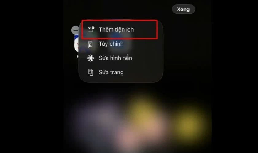 Mở chế độ chỉnh sửa màn hình khóa.