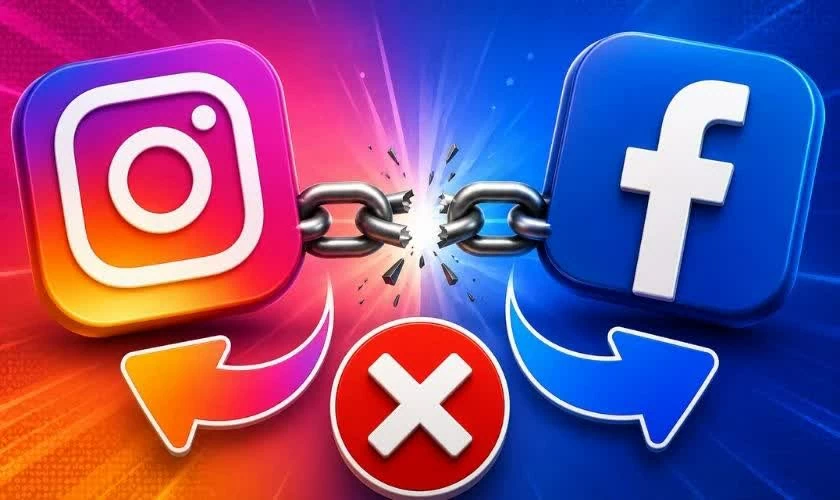 Cách gỡ liên kết tài khoản Instagram với Facebook dễ dàng.