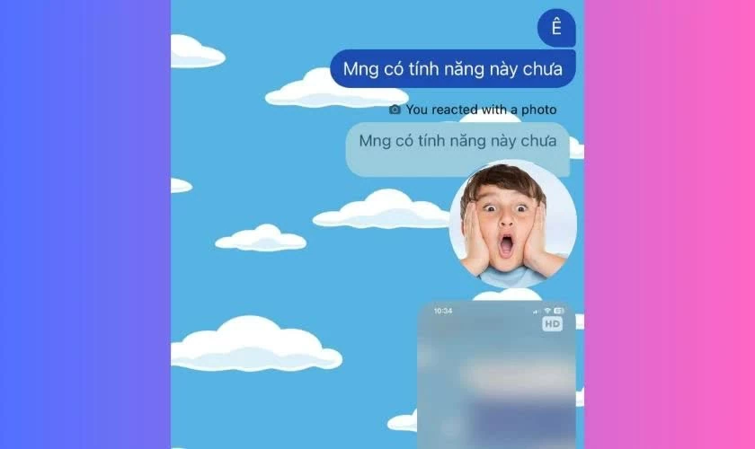 Chọn ảnh và gửi vào cuộc trò chuyện. Chọn ảnh và gửi vào cuộc trò chuyện.