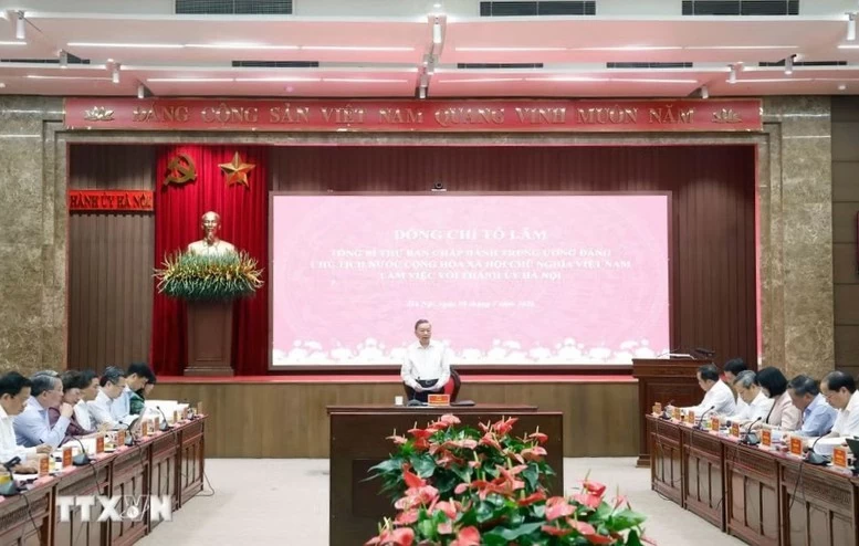 Tổng Bí thư, Chủ tịch nước Tô Lâm: Hà Nội phải tiên phong tạo ra những mô hình mới, cách làm mới, động lực mới có sức lan tỏa cho cả nước
