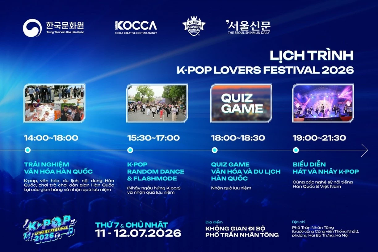K-pop Lovers Festival 2026: Đêm hội bùng nổ của fan K-pop Việt K-pop Lovers Festival 2026: Đêm hội bùng nổ của fan K-pop Việt
