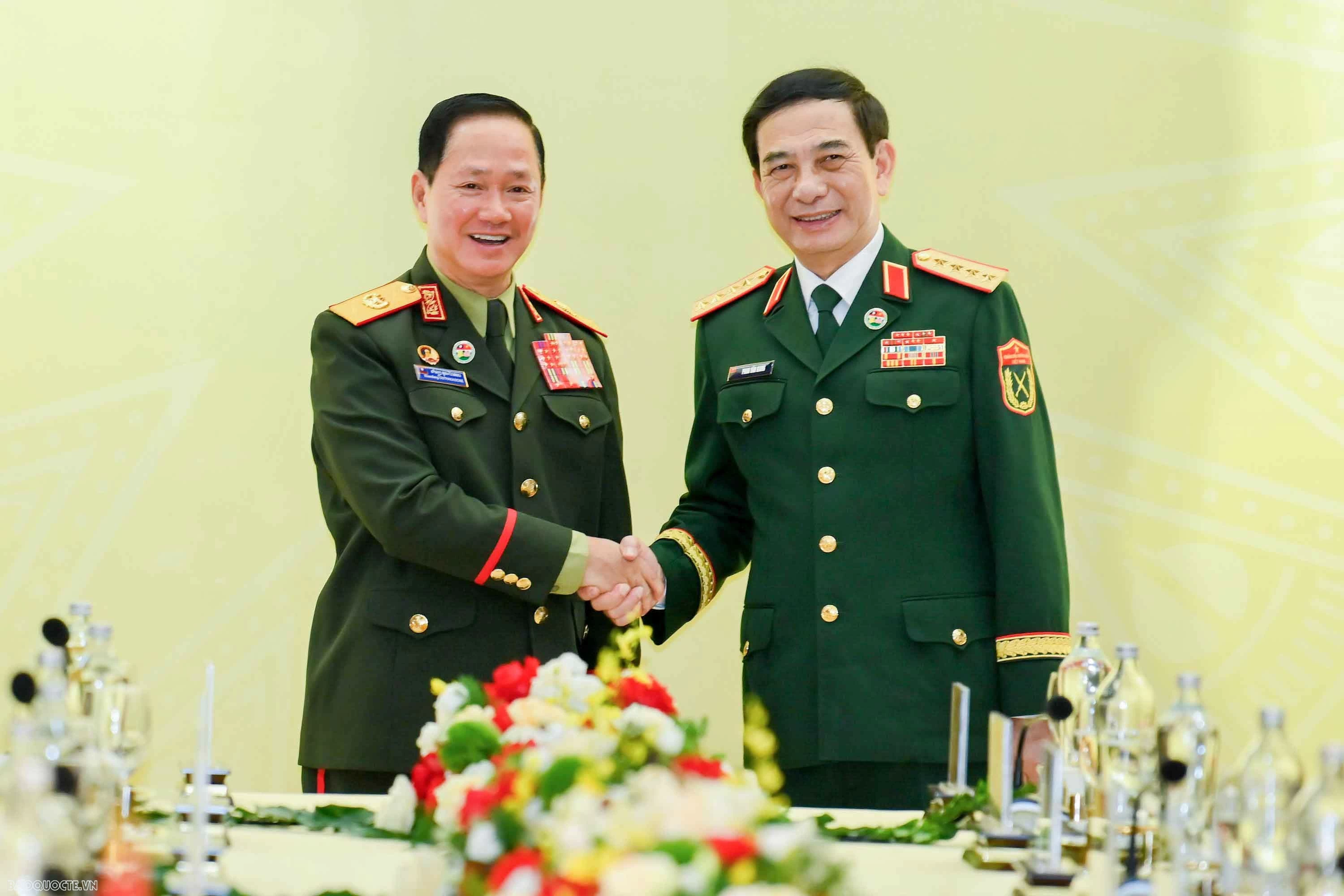 Việt Nam - Lào thống nhất thúc đẩy hợp tác quốc phòng, xây dựng biên giới hòa bình
