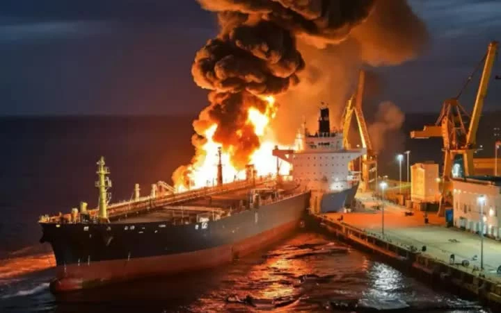 Nga cáo buộc máy bay không người lái của Ukraine tấn công một tàu chở dầu khi phương tiện đang tiến vào kênh đào Azov - Biển Đen. (Nguồn: YYH) Nga cáo buộc máy bay không người lái của Ukraine tấn công một tàu chở dầu khi phương tiện đang tiến vào kênh đào Azov - Biển Đen. (Nguồn: YYH)
