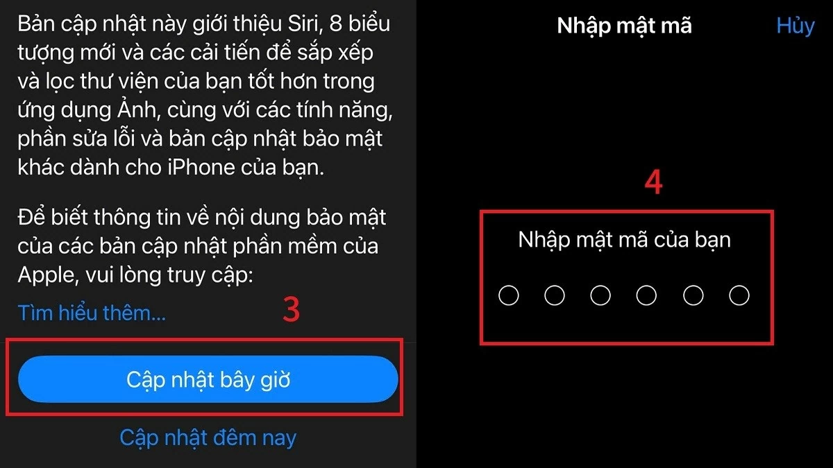 Nhấn Cập nhật bây giờ. Nhấn Cập nhật bây giờ.