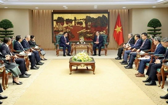 Phó Thủ tướng Thường trực Phạm Gia Túc tiếp Bộ trưởng Nông nghiệp và Môi trường Lào Linkham Douangsavanh Phó Thủ tướng Thường trực Phạm Gia Túc tiếp Bộ trưởng Nông nghiệp và Môi trường Lào Linkham Douangsavanh