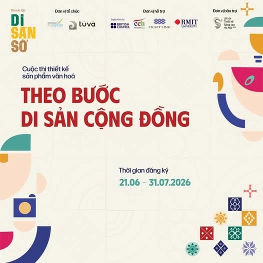 “Theo bước di sản cộng đồng” 2026 là sân chơi sáng tạo hướng ứng Chương trình Phát triển Thủ công Đương đại trên nền tảng Di sản Làng nghề trong khuôn khổ Lễ hội Thiết kế Sáng tạo Hà Nội 2026. (Nguồn: BTC)