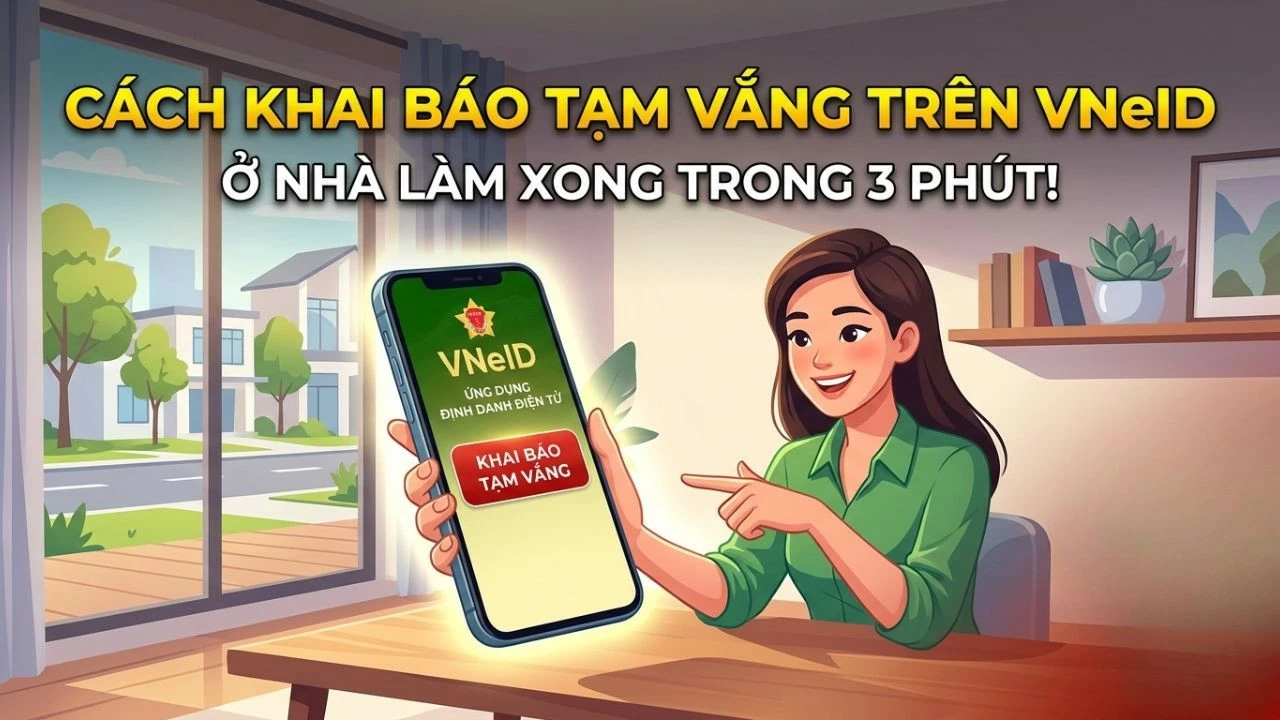 Cách khai báo tạm vắng trên VNeID khi vắng nhà nhiều ngày. Cách khai báo tạm vắng trên VNeID khi vắng nhà nhiều ngày.