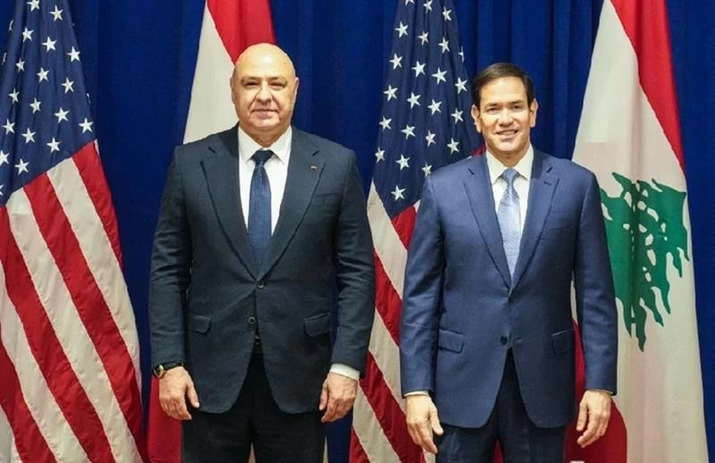 Tổng thống Lebanon Joseph Aoun hội đàm với Ngoại trưởng Mỹ Marco Rubio tại Washington, mở đầu chuỗi cuộc tiếp xúc cấp cao nhằm thúc đẩy thực thi thỏa thuận Lebanon-Israel, giải giáp Hezbollah và tiến tới việc Israel rút quân khỏi miền Nam Lebanon. (Nguồn: