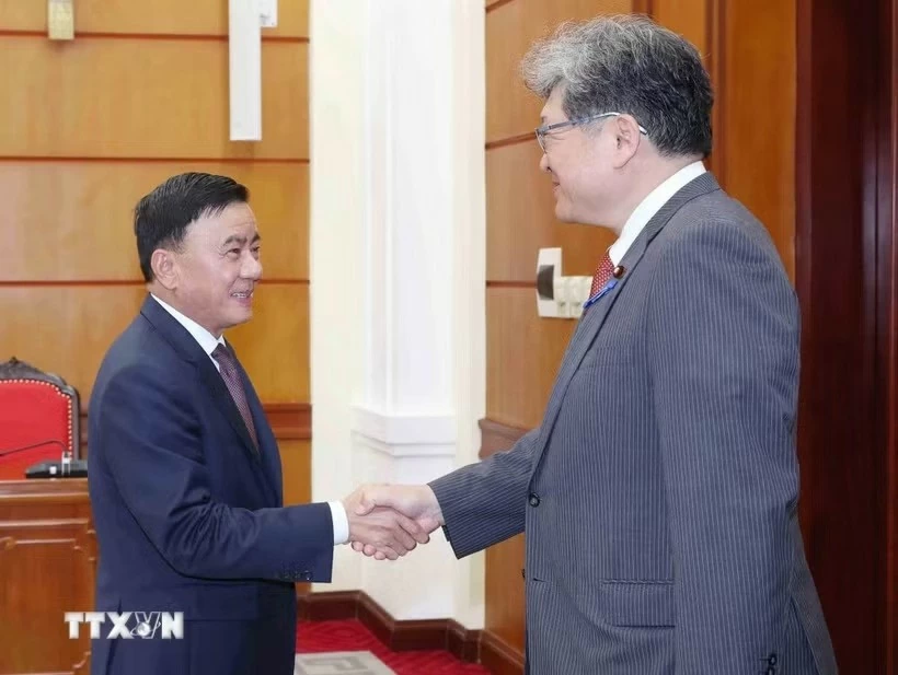 Ủy viên Bộ Chính trị, Thường trực Ban Bí thư Trần Cẩm Tú tiếp Quyền Tổng Thư ký Đảng Dân chủ Tự do Nhật Bản Hagiuda Koichi