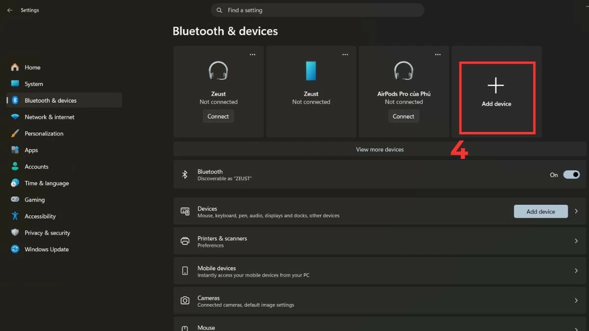 Nhấn Add device.