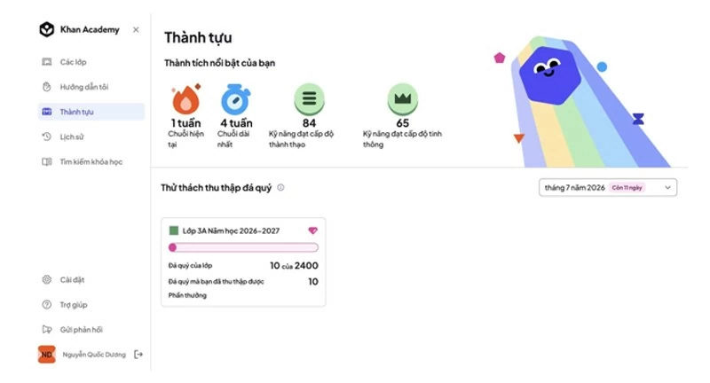 Khan Academy phiên bản mới với nhiều tính năng trực quan hơn, hiện đại hơn