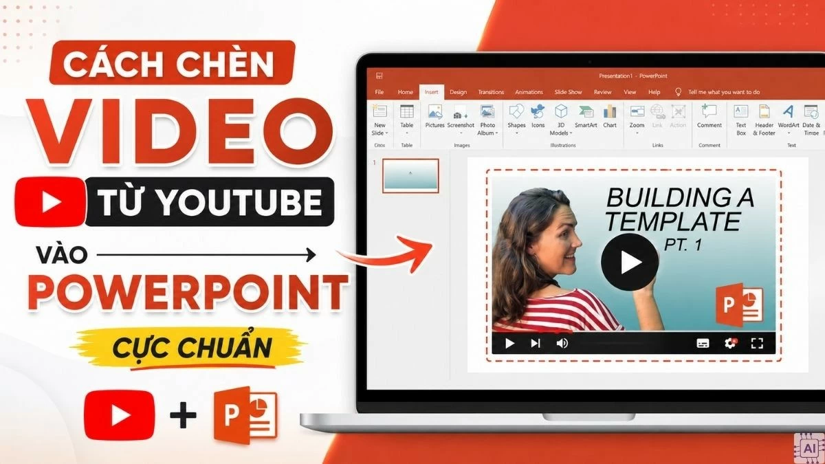 Hướng dẫn cách chèn video từ YouTube vào PowerPoint đơn giản.