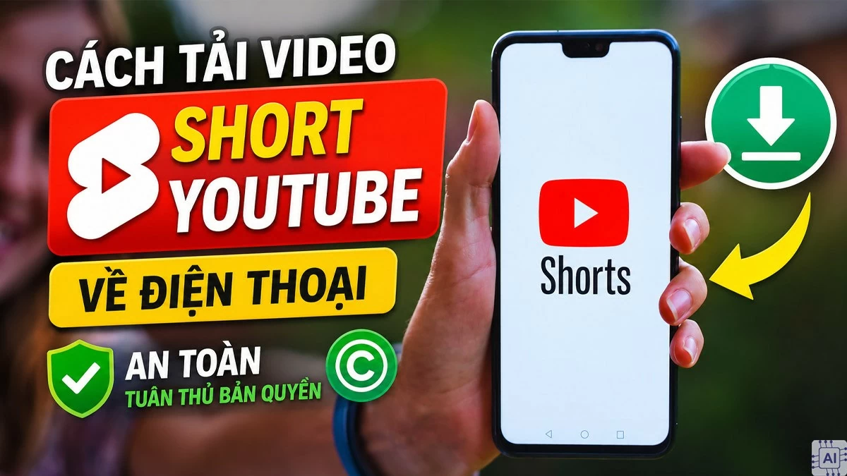 Cách tải video YouTube Shorts về máy an toàn, không vi phạm bản quyền.