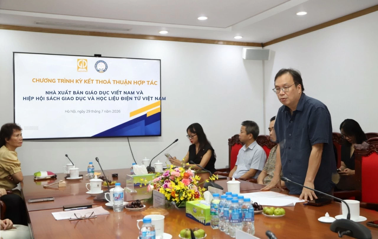 Lễ ký kết hợp tác giữa NXB Giáo dục Việt Nam và Hiệp hội Sách giáo dục và Học liệu điện tử Việt Nam: Chung tay nâng cao chất lượng học liệu số