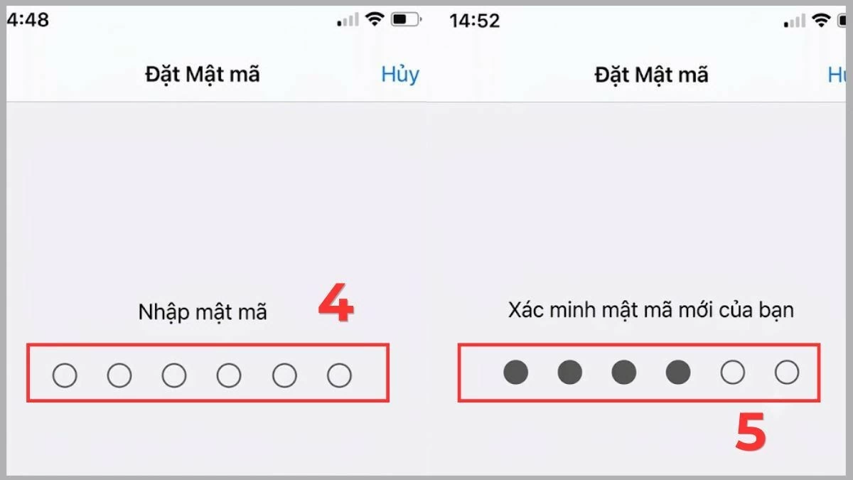 Nhập mật khẩu theo mong muốn. Nhập mật khẩu theo mong muốn.