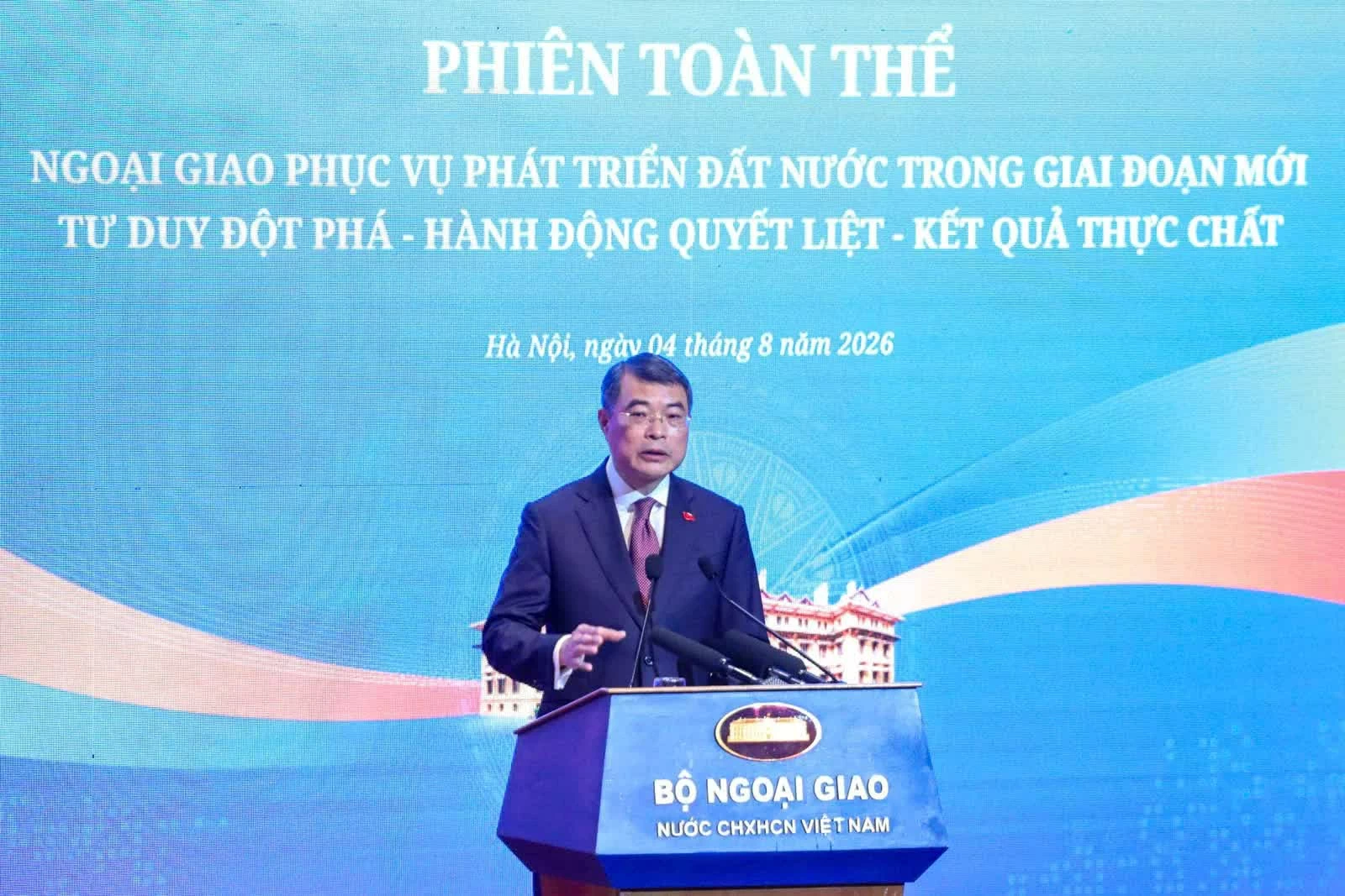 (Trực tuyến) Hội nghị Ngoại giao lần thứ 33: Thủ tướng Lê Minh Hưng dự phiên toàn thể về Ngoại giao phục vụ phát triển đất nước trong giai đoạn mới