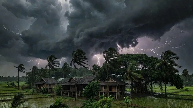 Mây đen dày đặc, gió mạnh đột ngột và tiếng sấm xa là những dấu hiệu đầu tiên cần chú ý về mưa dông kèm lốc sét.