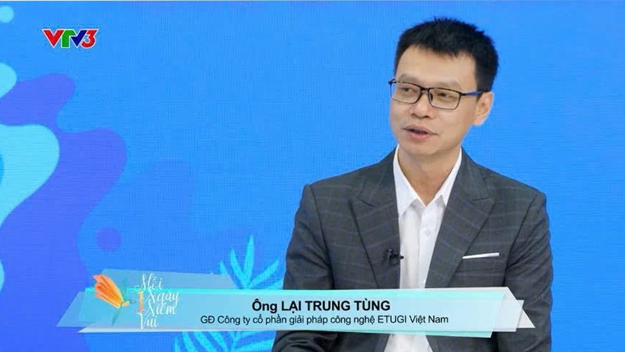 ông Lại Trung Tùng - Tổng Giám Đốc Etugi Việt Nam trong chương trình talkshow đặc biệt: “Nước và Sức khỏe”. (Nguồn: ETUGI)