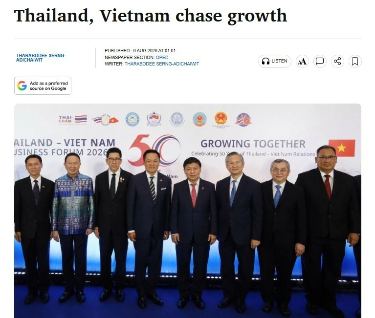 Thái Lan-Việt Nam cùng theo đuổi động lực tăng trưởng mới