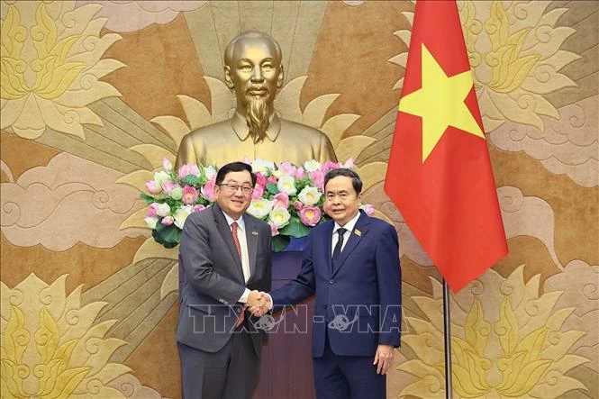 Chủ tịch Quốc hội Trần Thanh Mẫn tiếp Đại sứ Malaysia Tan Yang Thai chào từ biệt Chú thích ảnh