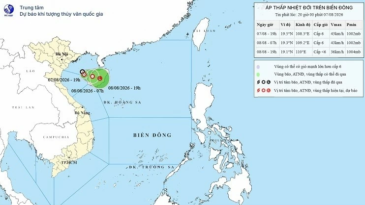 Cập nhật diễn biến áp thấp nhiệt đới trên Biển Đông: Ít có khả năng mạnh lên thành bão, không đi vào đất liền nước ta
