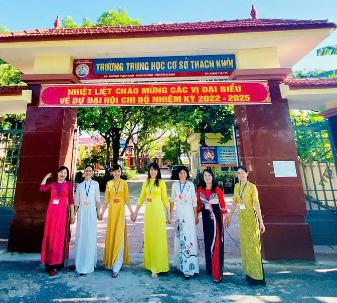 Trường THCS Thạch Khôi, TP Hải Phòng: Đoàn kết, đổi mới và phát triển Trường THCS Thạch Khôi, TP Hải Phòng: Đoàn kết, đổi mới và phát triển