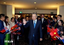Tổng Bí thư, Chủ tịch nước Tô Lâm đến thủ đô Canberra, tiếp tục chuyến thăm Australia