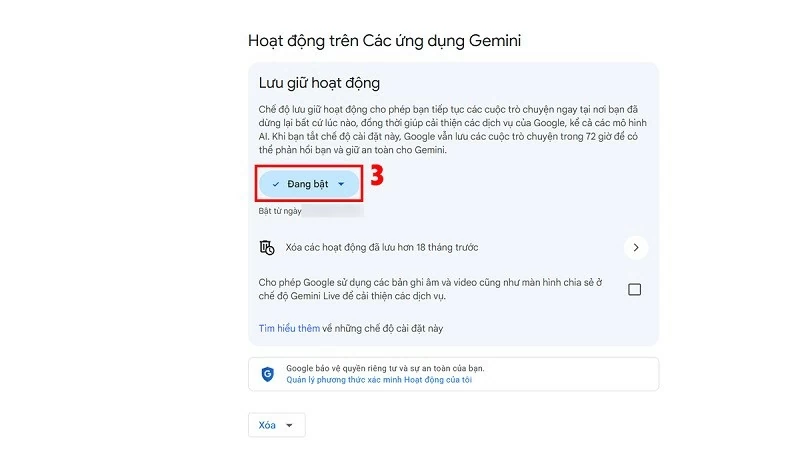 Tìm mục liên quan đến Lưu giữ hoạt động. Tìm mục liên quan đến Lưu giữ hoạt động.