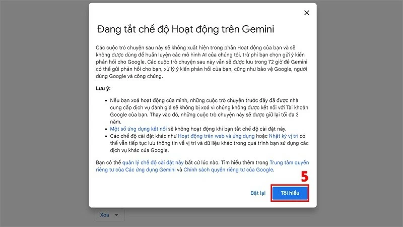 Đọc thông tin Google cung cấp về thay đổi này và xác nhận nếu muốn tiếp tục. Đọc thông tin Google cung cấp về thay đổi này và xác nhận nếu muốn tiếp tục.