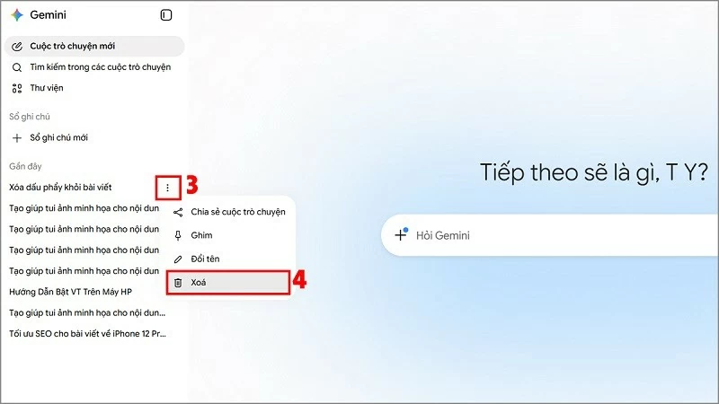 Di chuyển chuột đến tên cuộc trò chuyện, sau đó nhấn vào biểu tượng ba dấu chấm bên cạnh. Di chuyển chuột đến tên cuộc trò chuyện, sau đó nhấn vào biểu tượng ba dấu chấm bên cạnh.