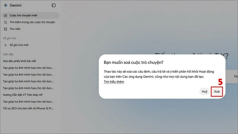Xác nhận thao tác xóa khi được yêu cầu. Xác nhận thao tác xóa khi được yêu cầu.