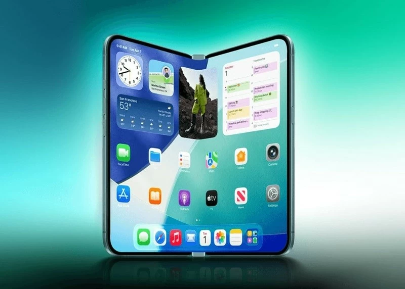 Bản dựng iPhone màn hình gập.