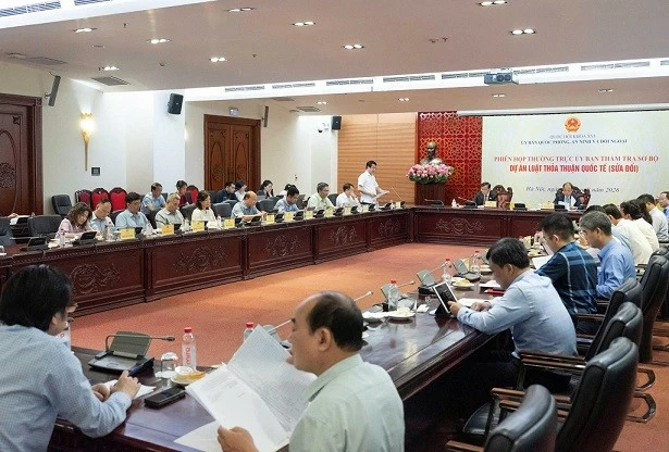 Thường trực Ủy ban Quốc phòng, An ninh và Đối ngoại của Quốc hội tổ chức Phiên họp thẩm tra sơ bộ dự án Luật Thỏa thuận quốc tế (sửa đổi) Thường trực Ủy ban Quốc phòng, An ninh và Đối ngoại của Quốc hội tổ chức Phiên họp thẩm tra sơ bộ dự án Luật Thỏa thuận quốc tế (sửa đổi)