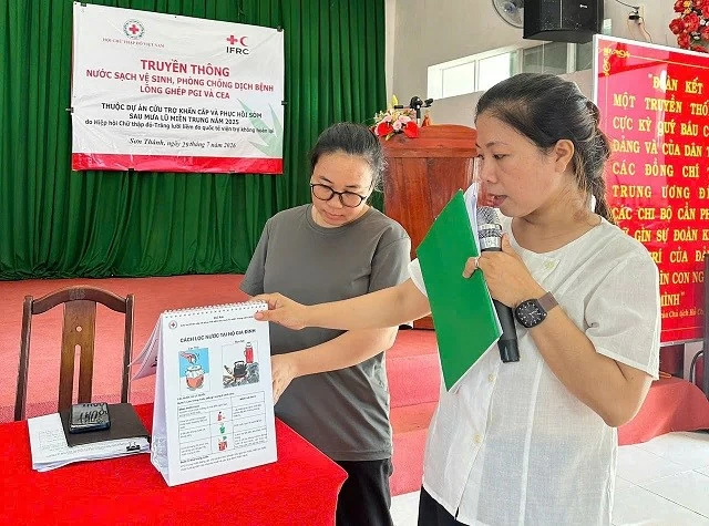 Nâng cao nhận thức cộng đồng về nước sạch, vệ sinh và phòng ngừa dịch bệnh sau thiên tai Nâng cao nhận thức cộng đồng về nước sạch, vệ sinh và phòng ngừa dịch bệnh sau thiên tai