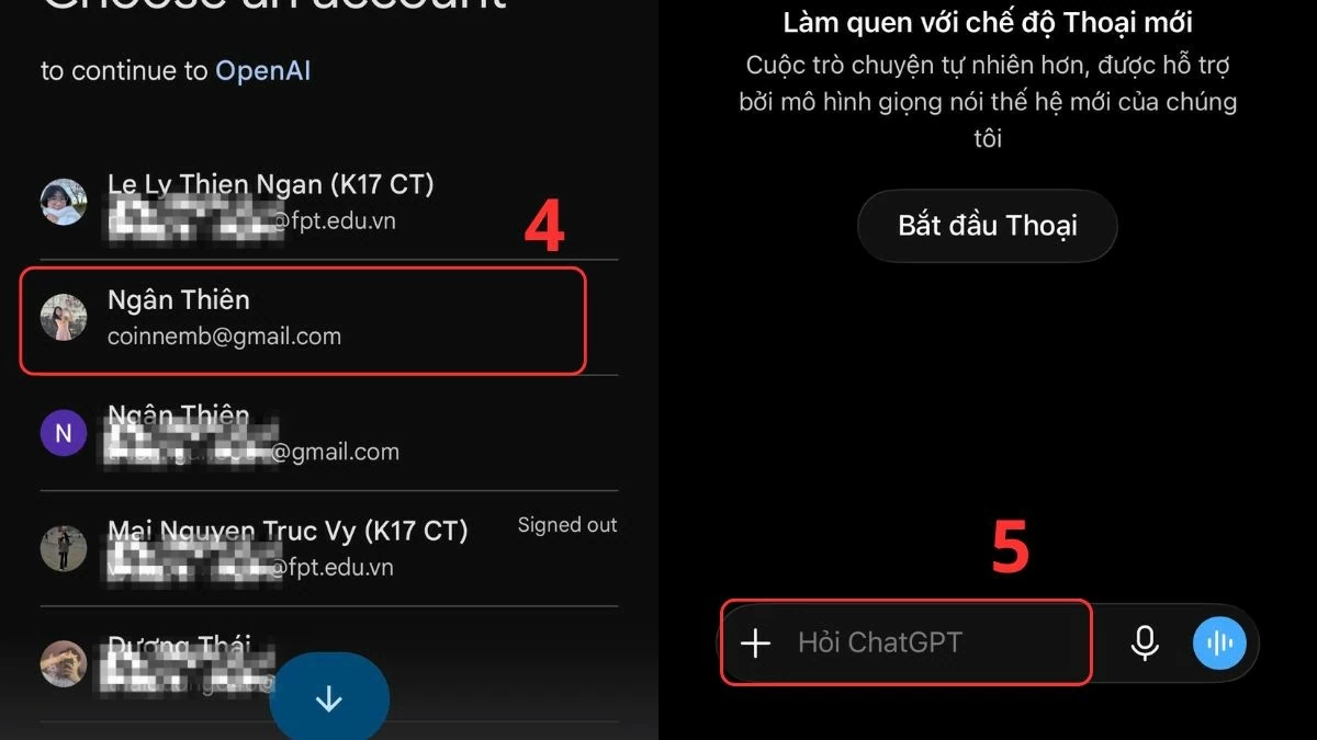 Nếu chọn đăng nhập bằng Google, hãy chọn đúng email muốn sử dụng. Nếu chọn đăng nhập bằng Google, hãy chọn đúng email muốn sử dụng.