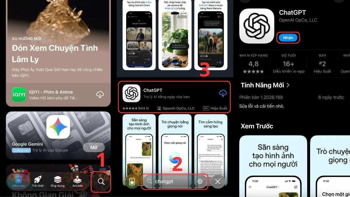 Các bước tải ChatGPT về iPhone đơn giản.