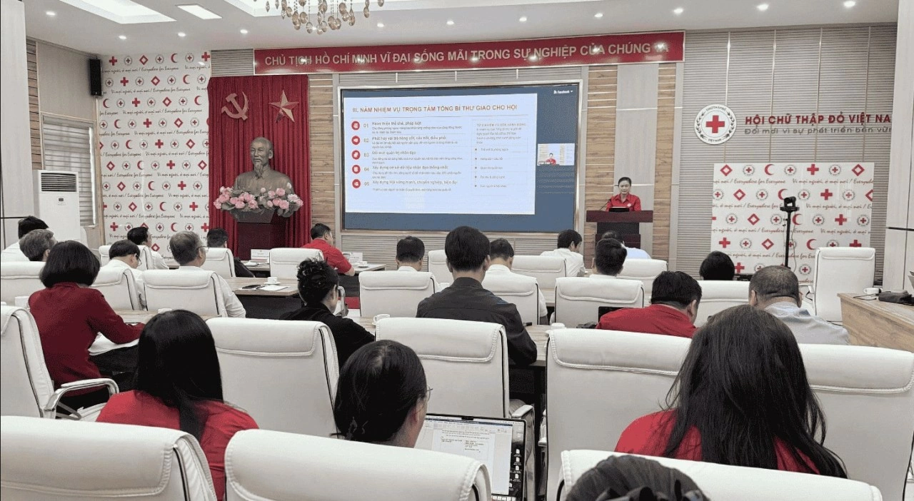 Toàn cảnh Hội nghị toàn quốc nghiên cứu, học tập, quán triệt Nghị quyết Đại hội XII và triển khai Chương trình hành động thực hiện Nghị quyết.
