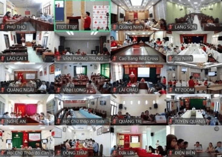 Các điểm cầu địa phương tham gia Hội nghị toàn quốc nghiên cứu, học tập, quán triệt Nghị quyết Đại hội XII.