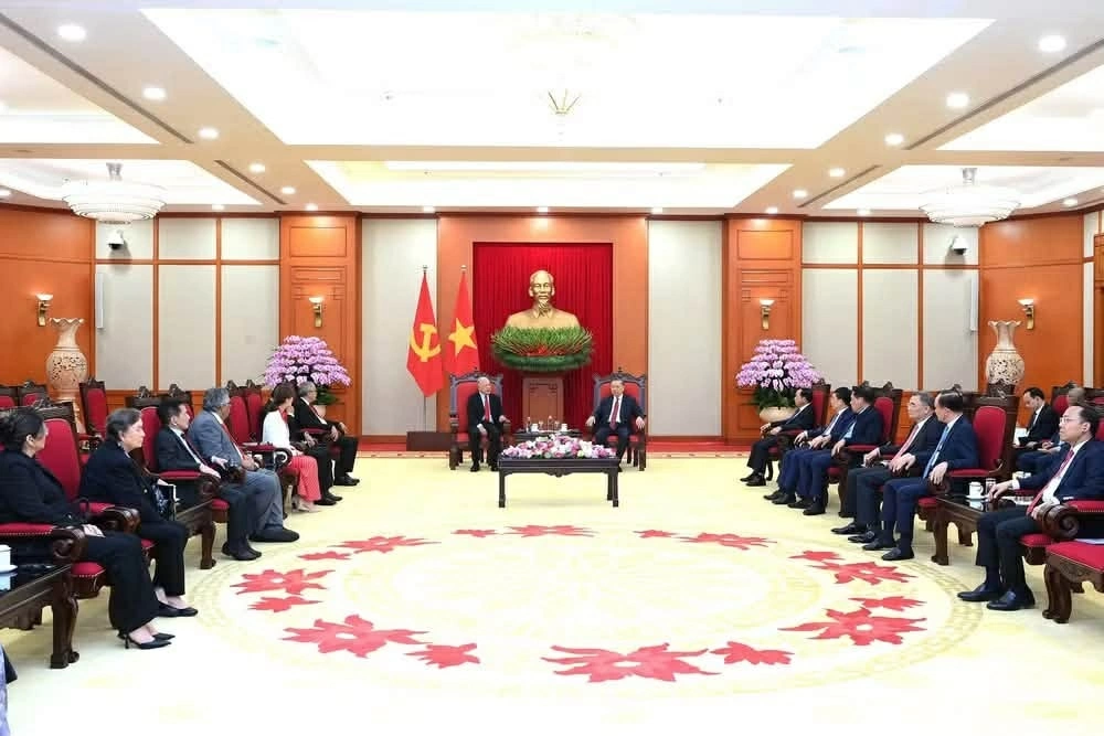 Toàn cảnh buổi tiếp. (Nguồn: BaoNhandan)
