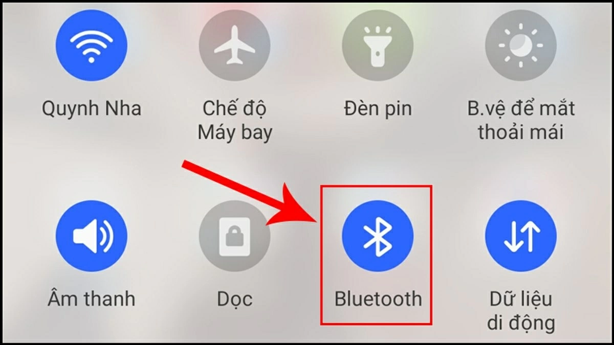 Ngắt Bluetooth đang kết nối.
